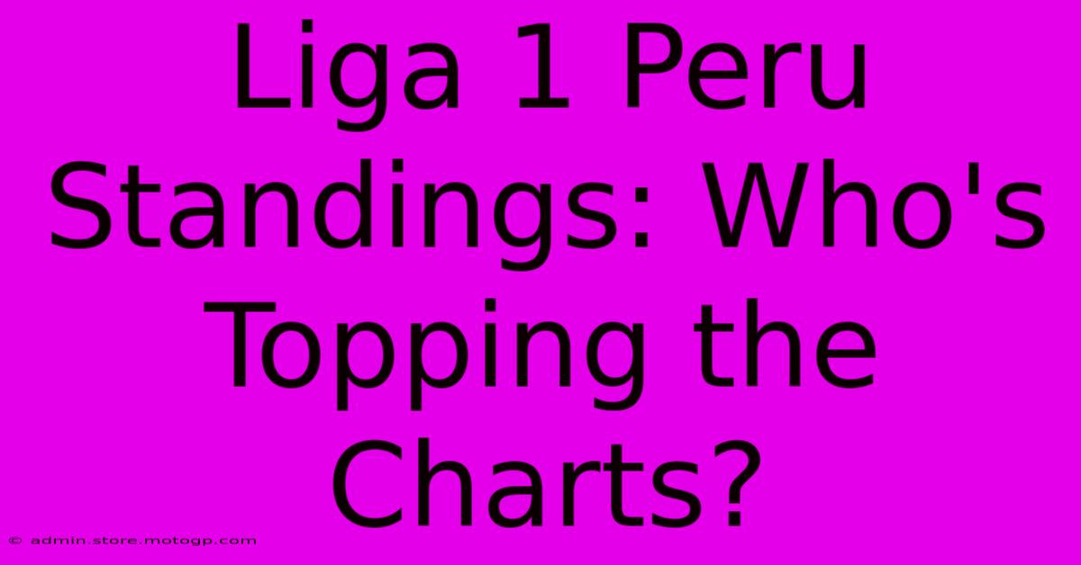 Liga 1 Peru Standings: Who's Topping The Charts?