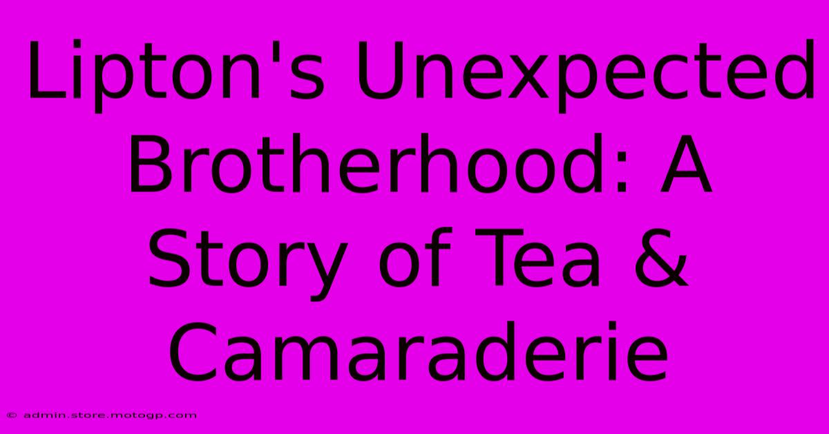 Lipton's Unexpected Brotherhood: A Story Of Tea & Camaraderie