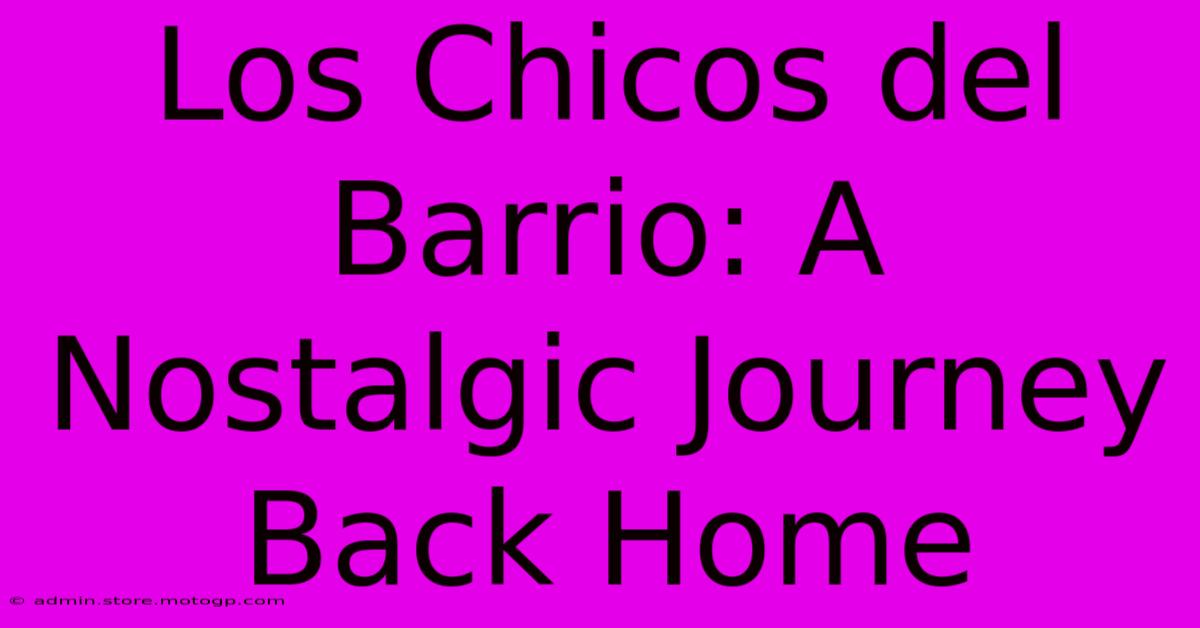 Los Chicos Del Barrio: A Nostalgic Journey Back Home