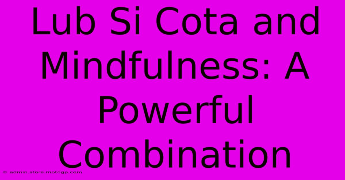 Lub Si Cota And Mindfulness: A Powerful Combination