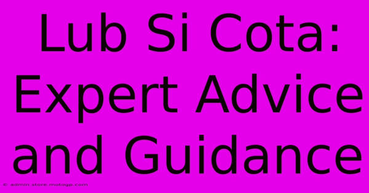 Lub Si Cota: Expert Advice And Guidance