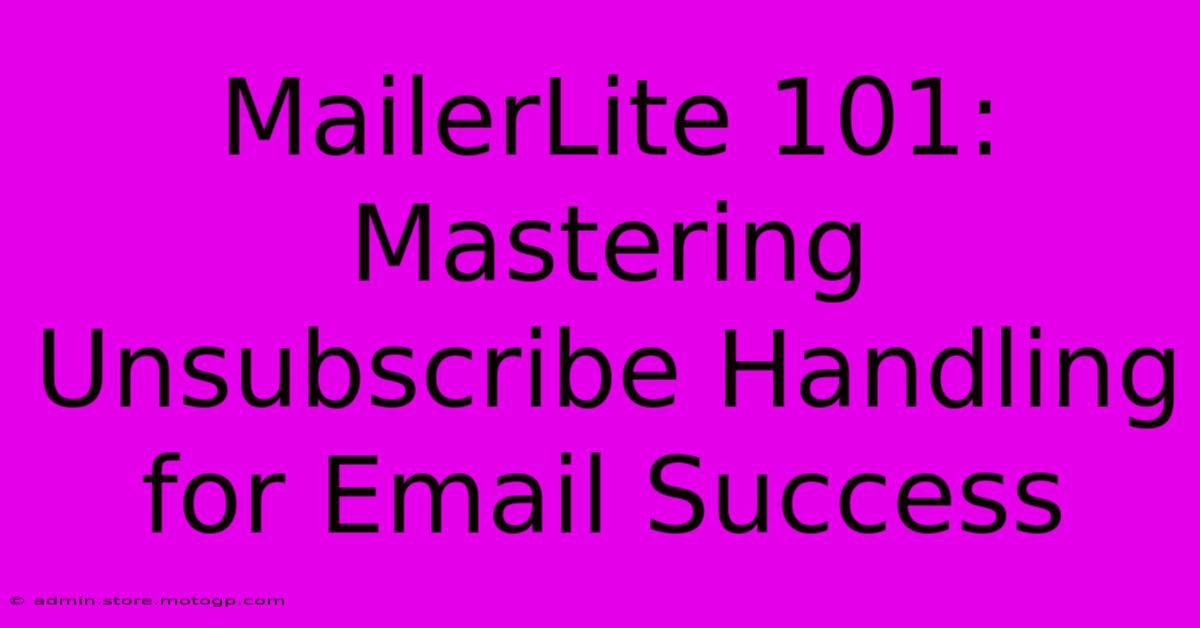 MailerLite 101: Mastering Unsubscribe Handling For Email Success