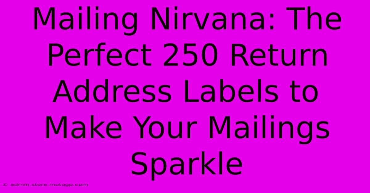 Mailing Nirvana: The Perfect 250 Return Address Labels To Make Your Mailings Sparkle