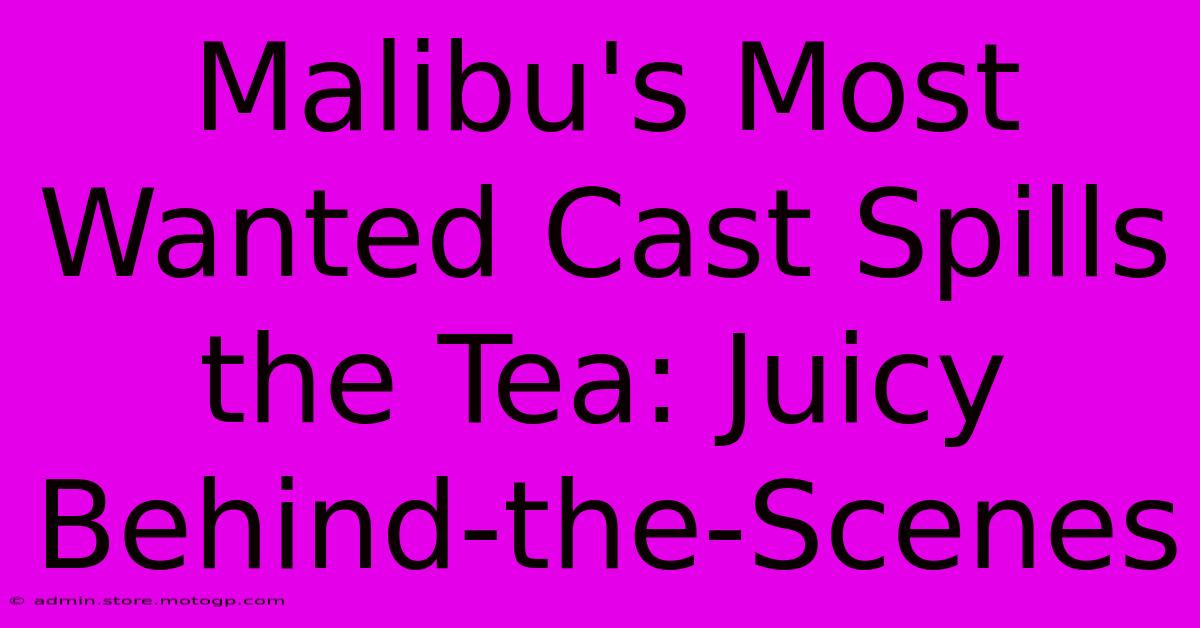 Malibu's Most Wanted Cast Spills The Tea: Juicy Behind-the-Scenes