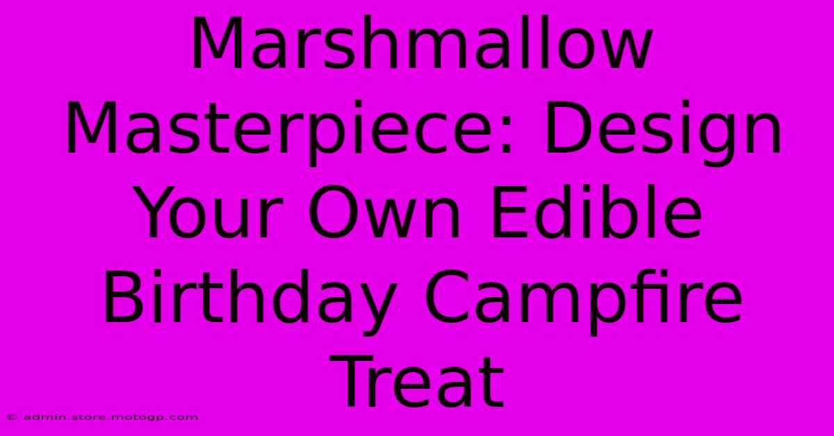 Marshmallow Masterpiece: Design Your Own Edible Birthday Campfire Treat