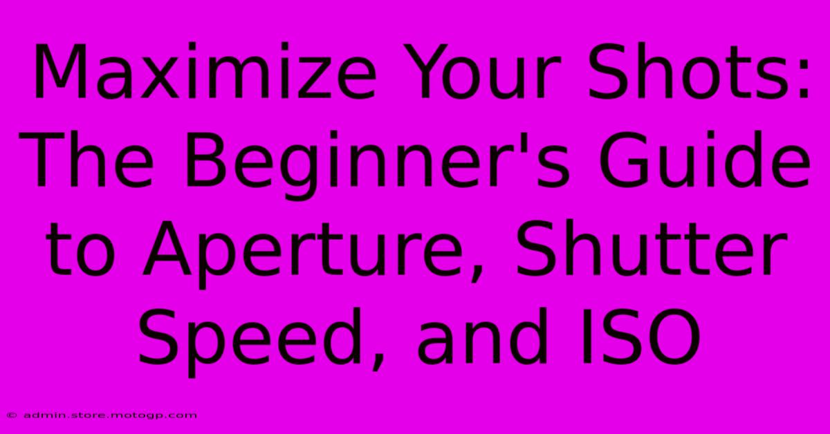 Maximize Your Shots: The Beginner's Guide To Aperture, Shutter Speed, And ISO