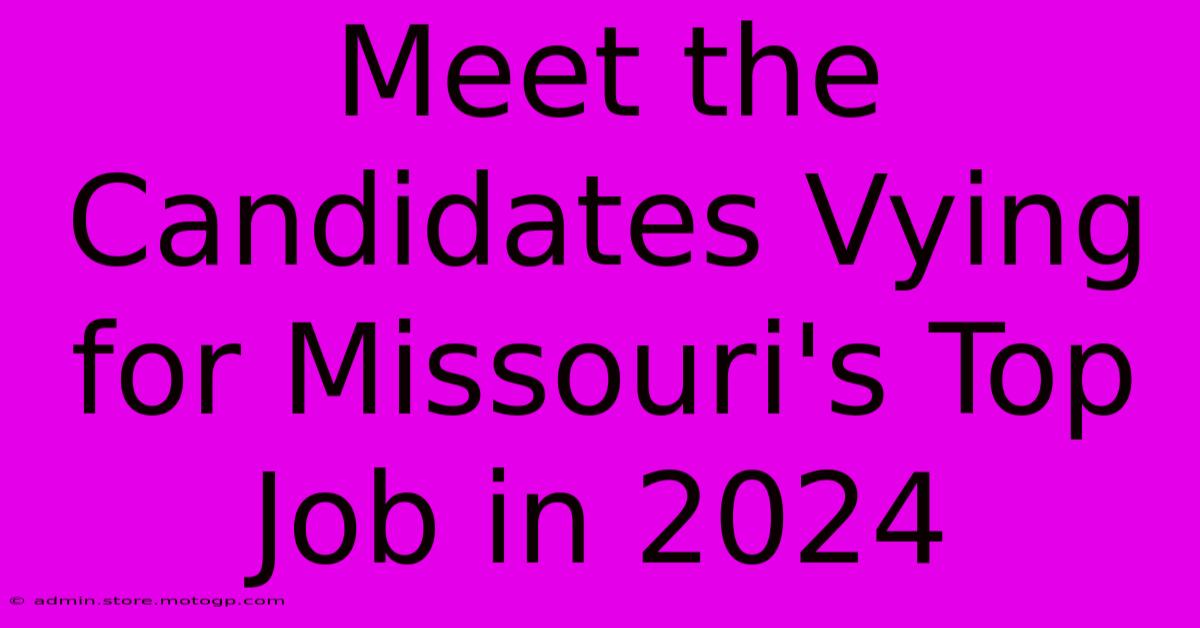 Meet The Candidates Vying For Missouri's Top Job In 2024