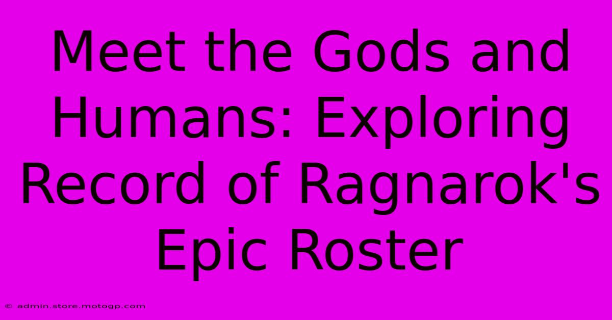 Meet The Gods And Humans: Exploring Record Of Ragnarok's Epic Roster