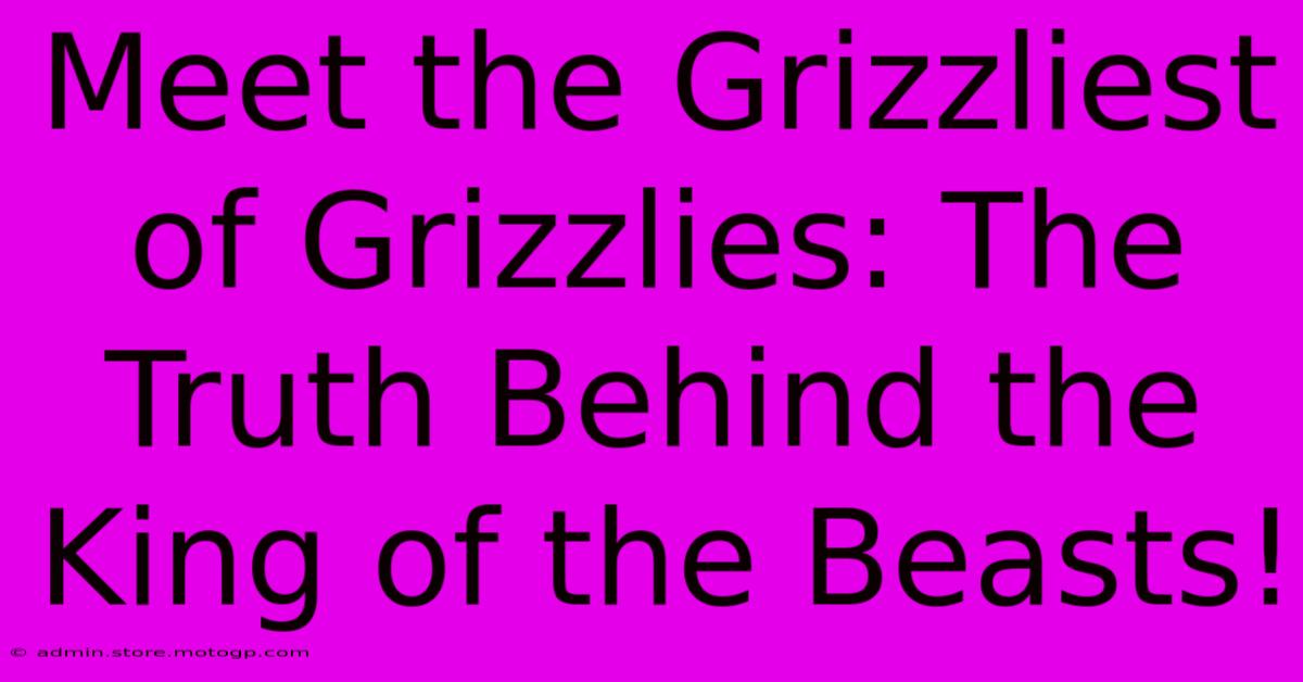 Meet The Grizzliest Of Grizzlies: The Truth Behind The King Of The Beasts!