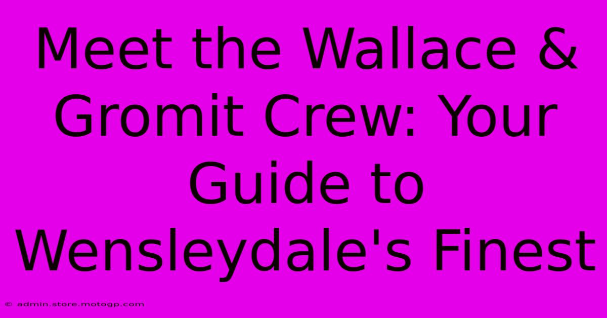 Meet The Wallace & Gromit Crew: Your Guide To Wensleydale's Finest