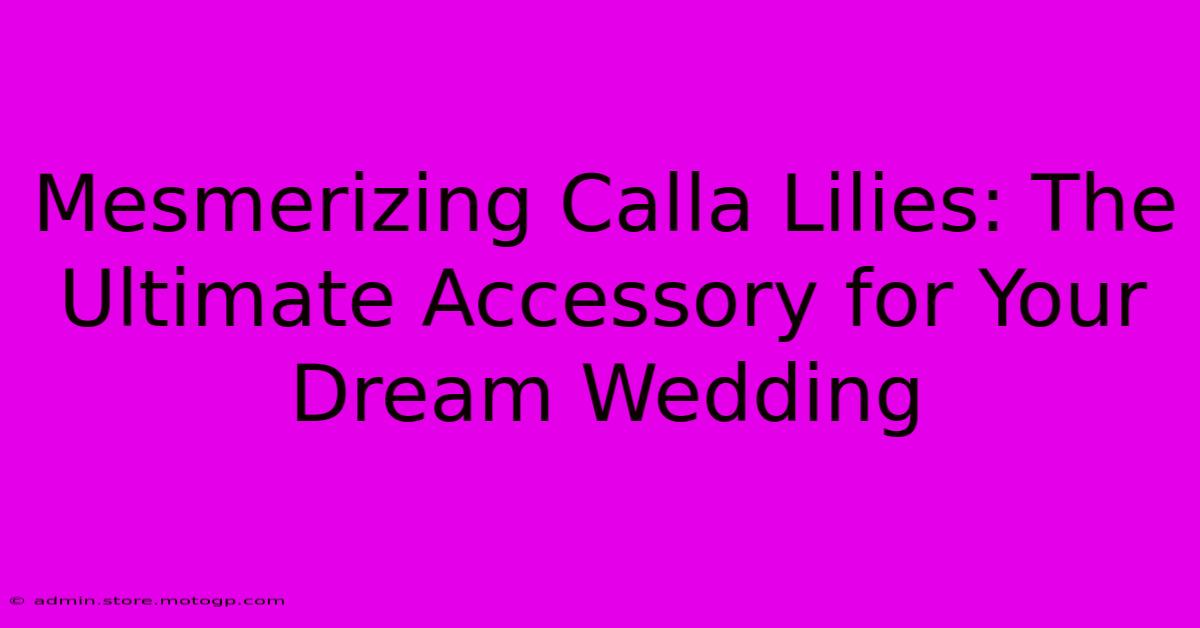 Mesmerizing Calla Lilies: The Ultimate Accessory For Your Dream Wedding