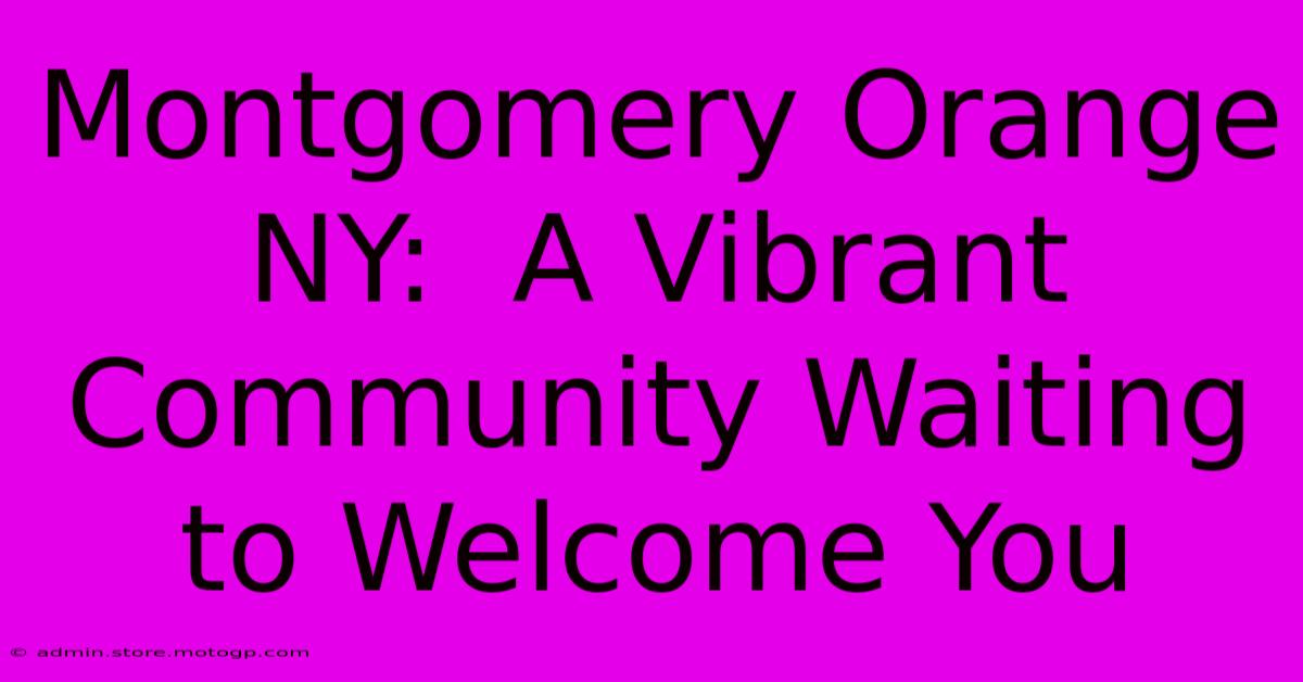 Montgomery Orange NY:  A Vibrant Community Waiting To Welcome You