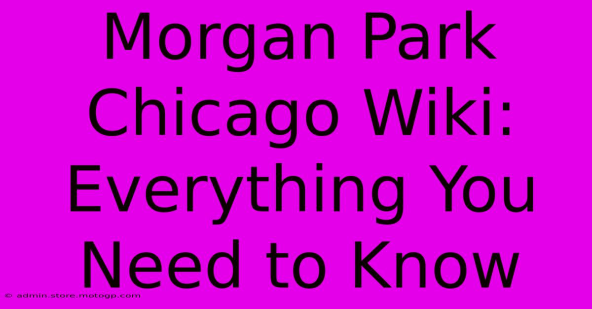 Morgan Park Chicago Wiki: Everything You Need To Know