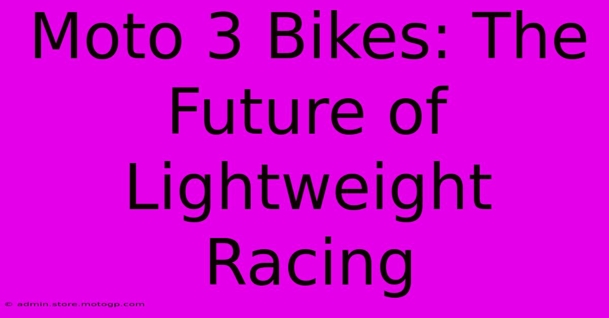 Moto 3 Bikes: The Future Of Lightweight Racing