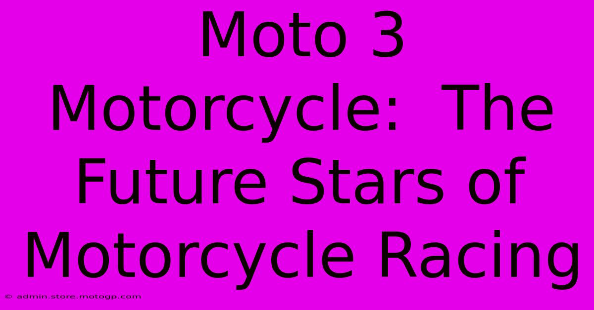 Moto 3 Motorcycle:  The Future Stars Of Motorcycle Racing