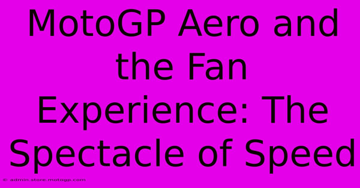 MotoGP Aero And The Fan Experience: The Spectacle Of Speed