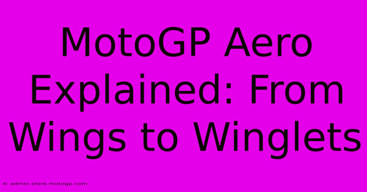 MotoGP Aero Explained: From Wings To Winglets