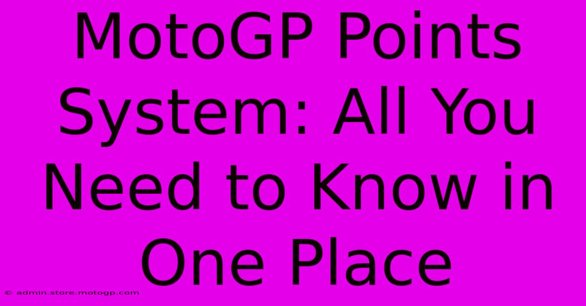 MotoGP Points System: All You Need To Know In One Place