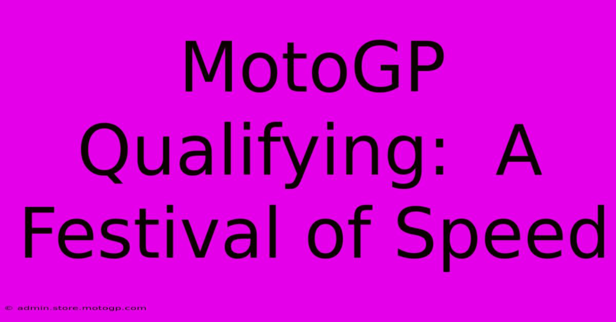 MotoGP Qualifying:  A Festival Of Speed