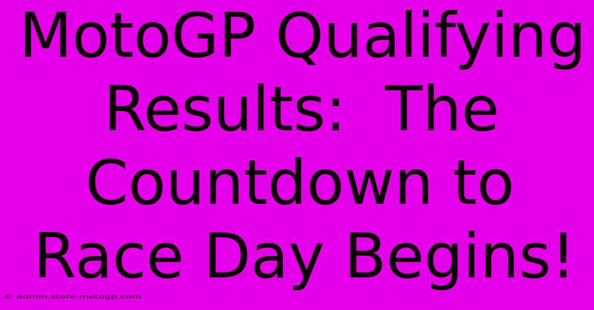 MotoGP Qualifying Results:  The Countdown To Race Day Begins!