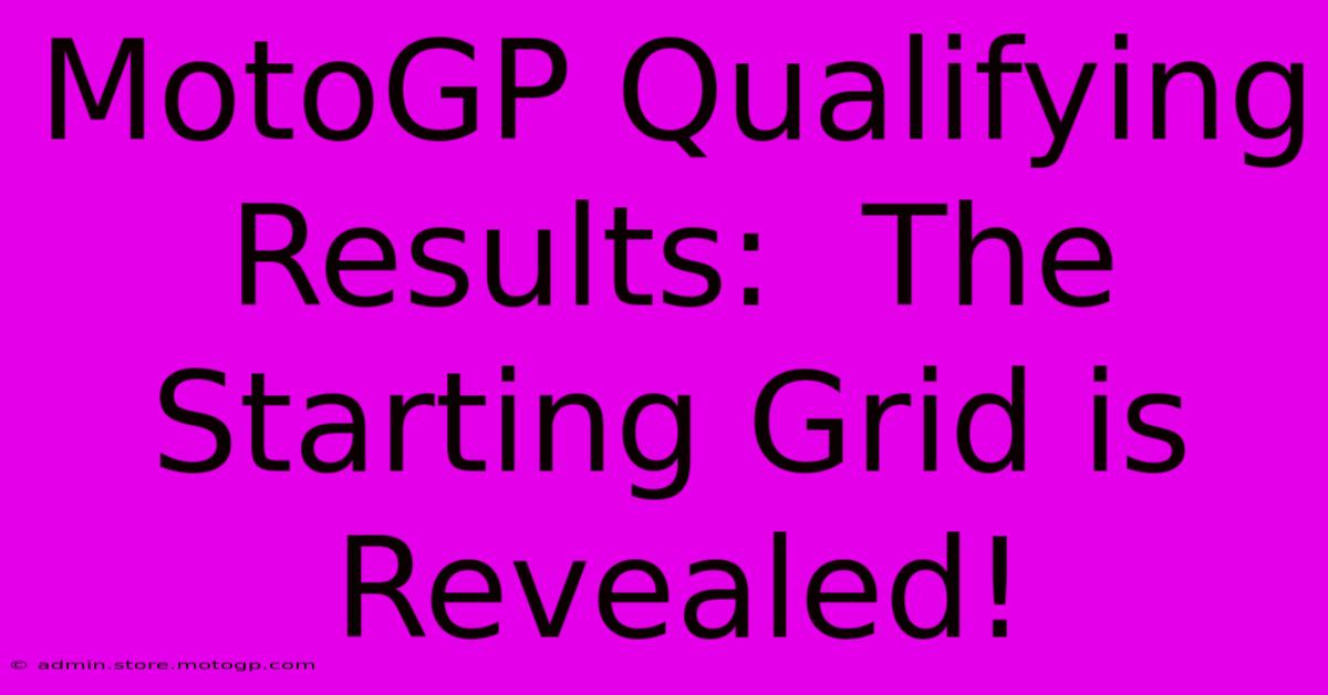 MotoGP Qualifying Results:  The Starting Grid Is Revealed!