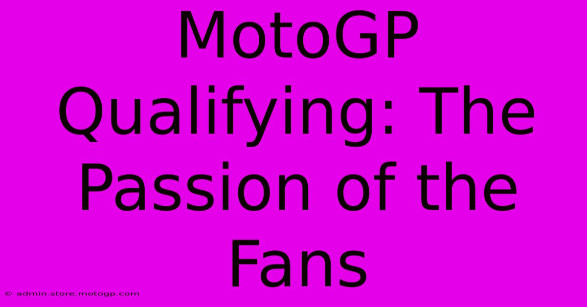 MotoGP Qualifying: The Passion Of The Fans