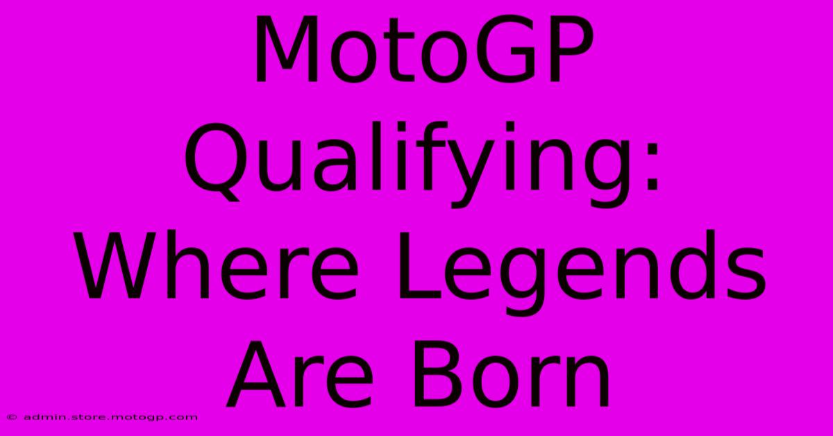 MotoGP Qualifying:  Where Legends Are Born