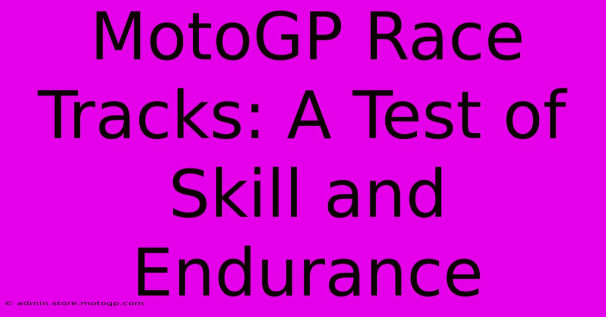 MotoGP Race Tracks: A Test Of Skill And Endurance