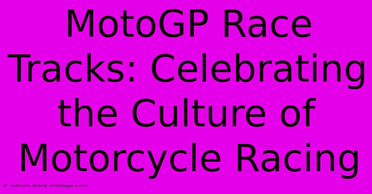 MotoGP Race Tracks: Celebrating The Culture Of Motorcycle Racing