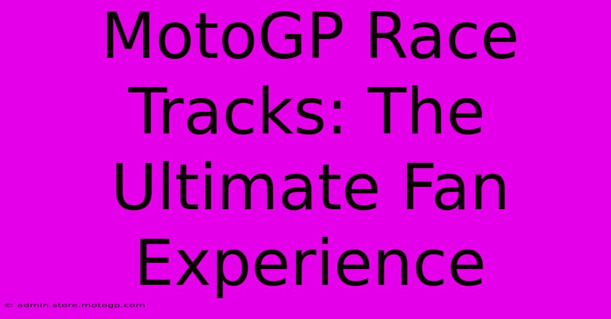 MotoGP Race Tracks: The Ultimate Fan Experience