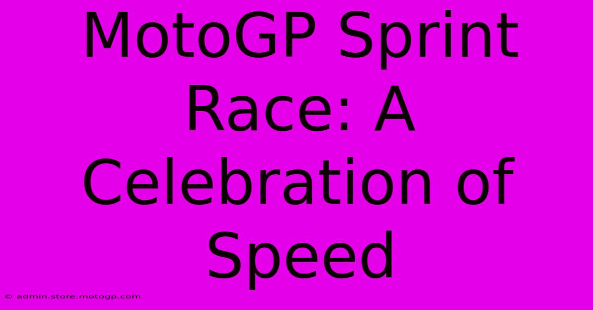 MotoGP Sprint Race: A Celebration Of Speed