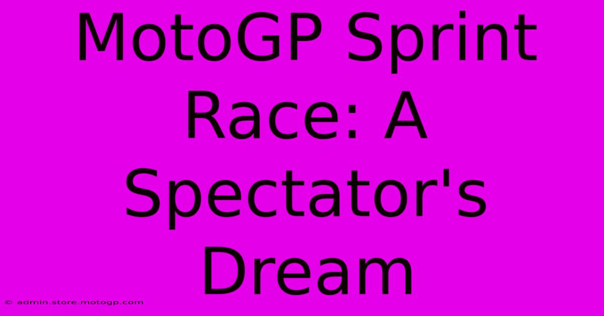 MotoGP Sprint Race: A Spectator's Dream