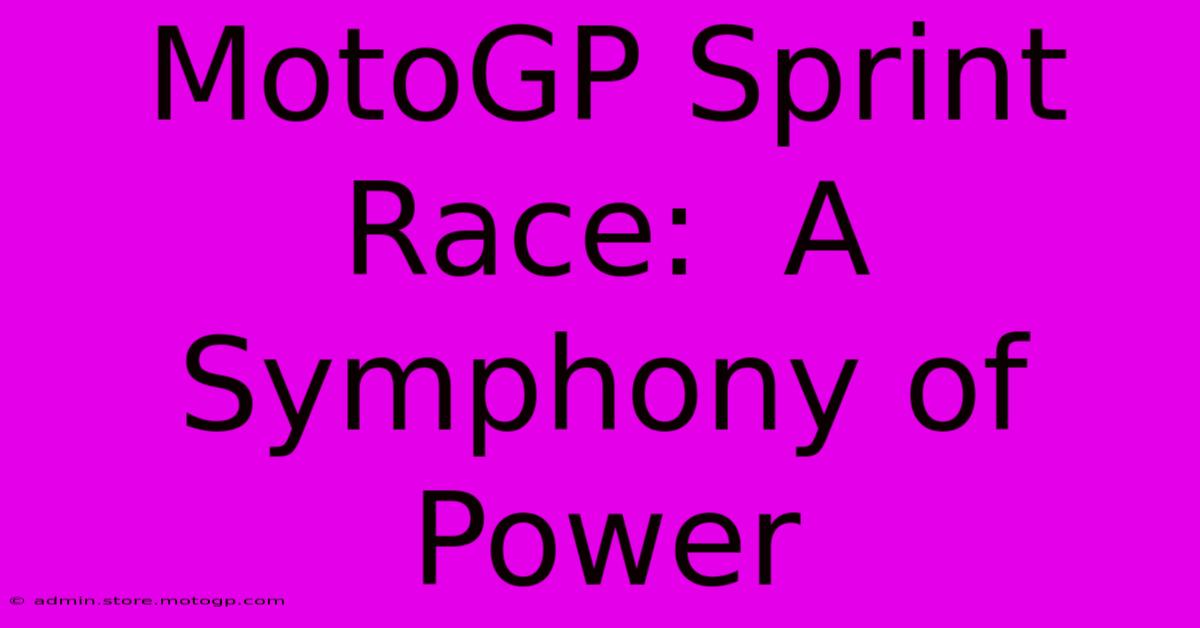 MotoGP Sprint Race:  A Symphony Of Power