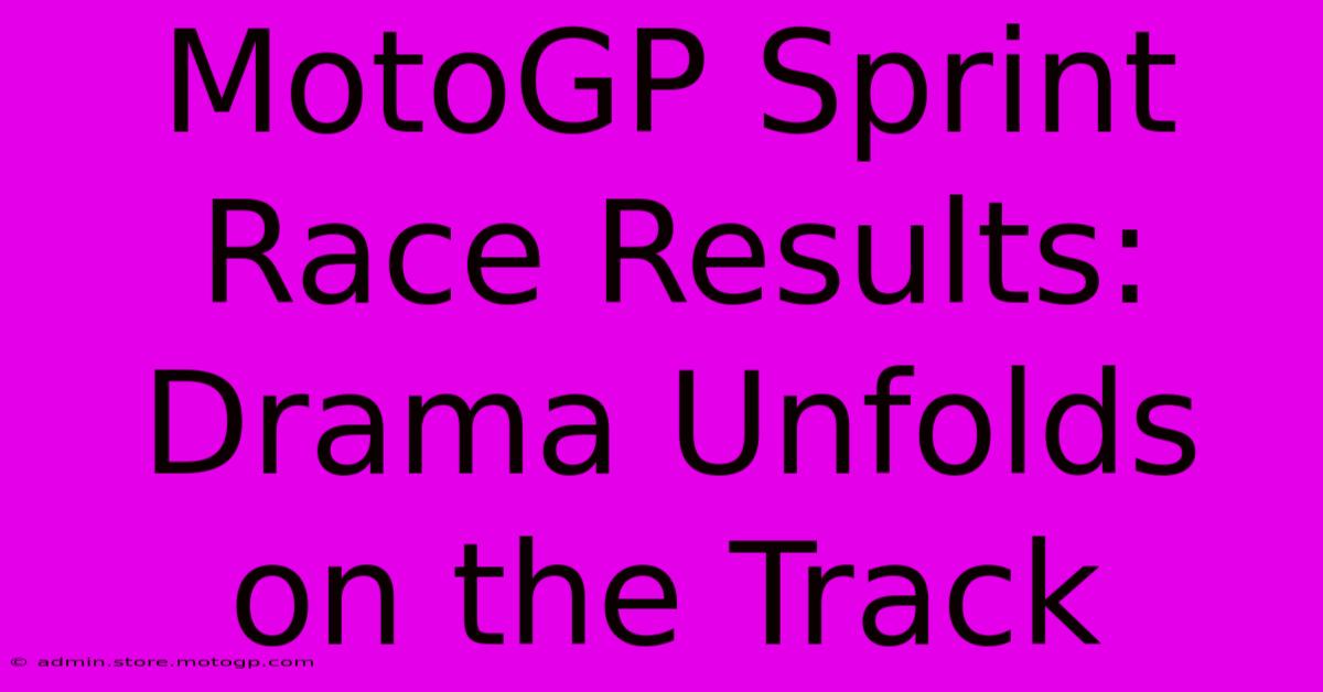 MotoGP Sprint Race Results: Drama Unfolds On The Track