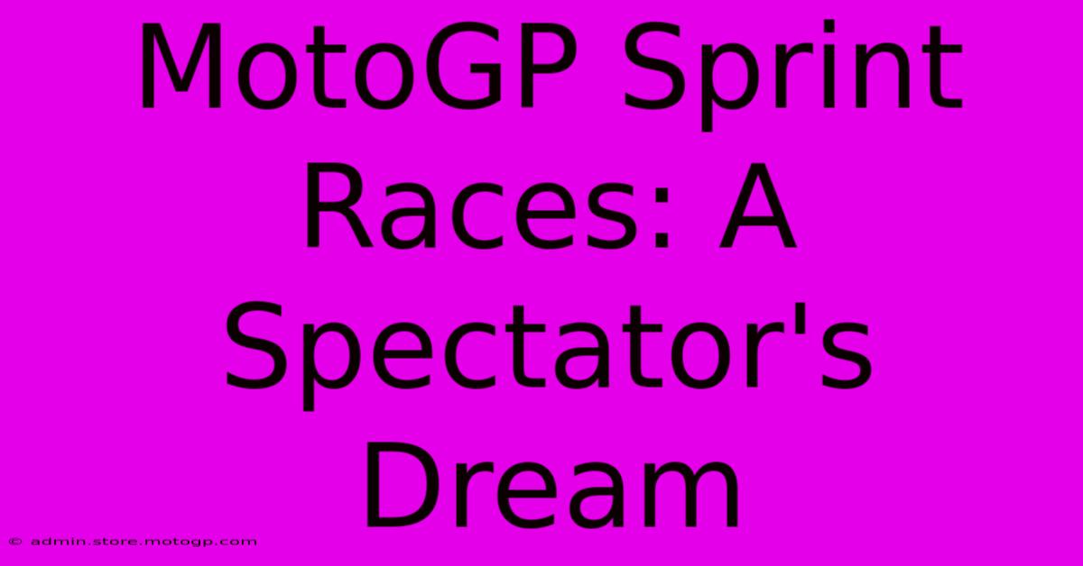 MotoGP Sprint Races: A Spectator's Dream