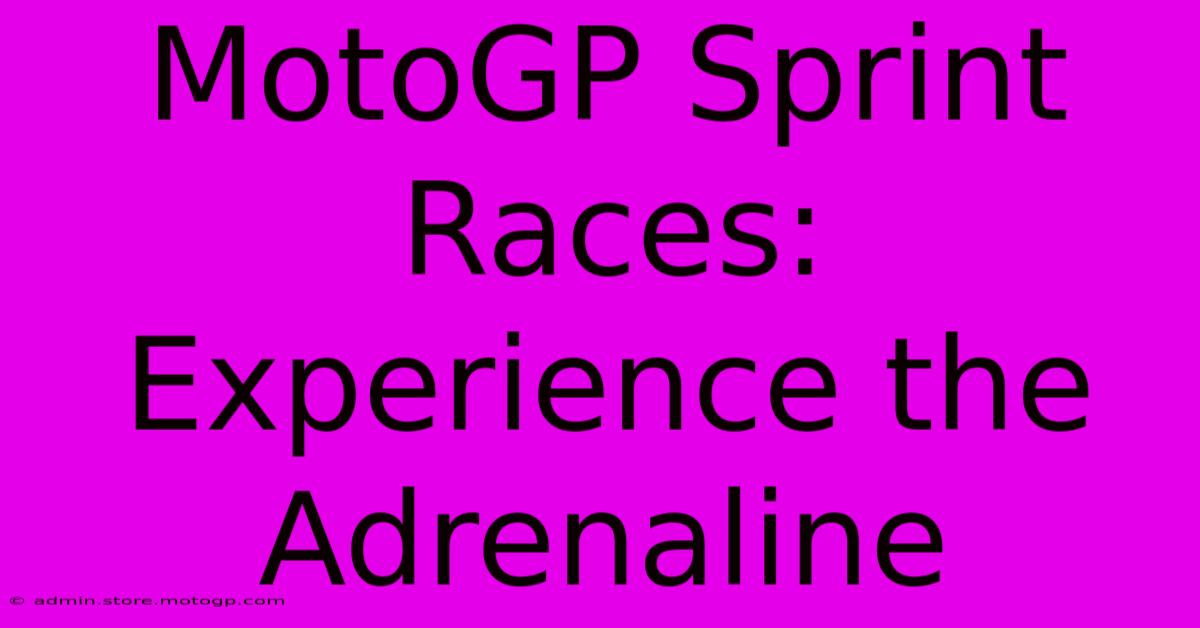 MotoGP Sprint Races: Experience The Adrenaline