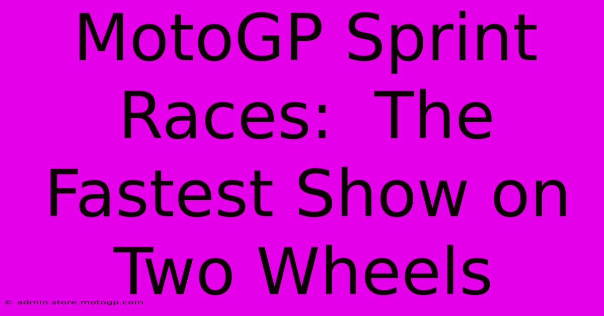 MotoGP Sprint Races:  The Fastest Show On Two Wheels