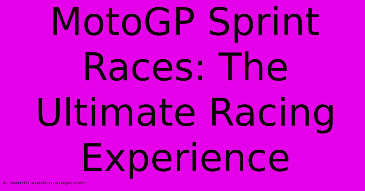 MotoGP Sprint Races: The Ultimate Racing Experience