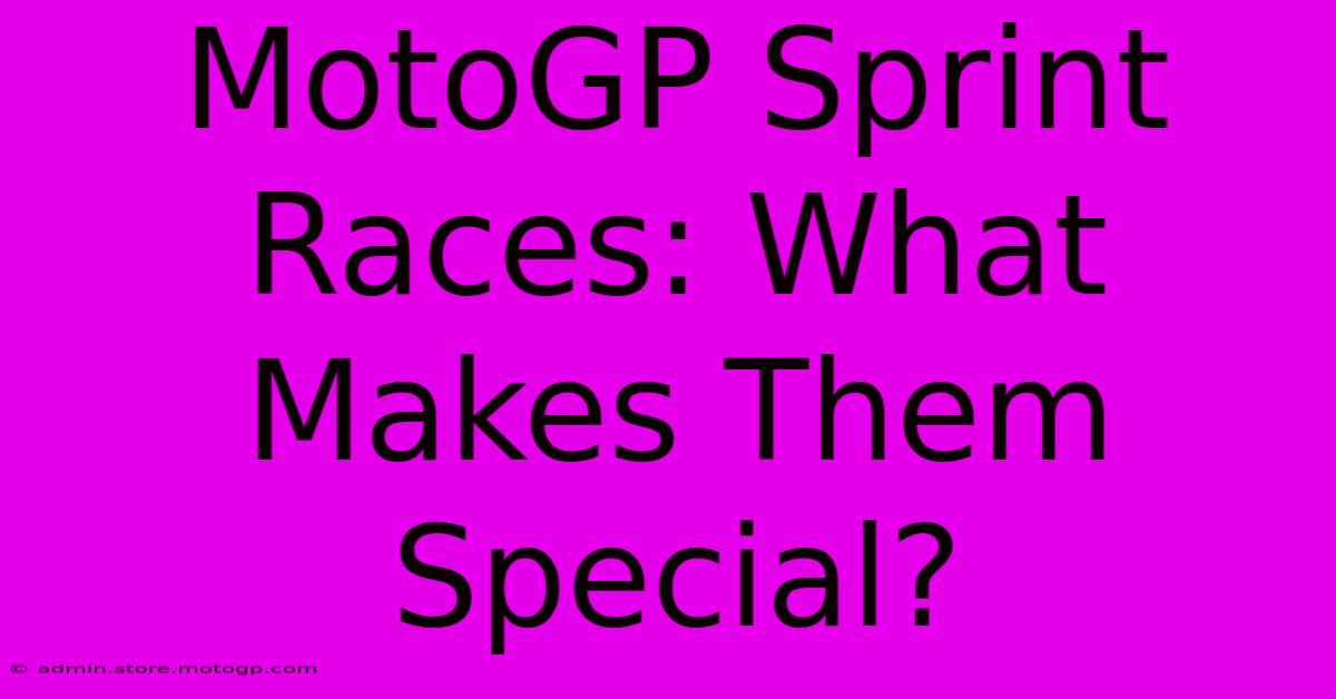 MotoGP Sprint Races: What Makes Them Special?