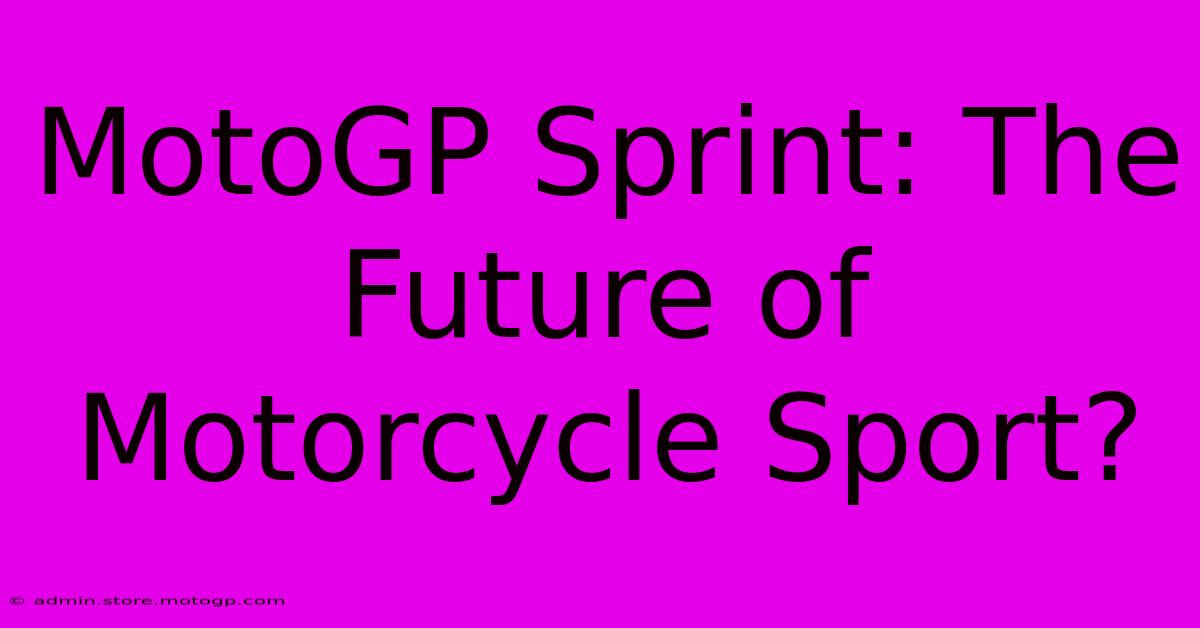 MotoGP Sprint: The Future Of Motorcycle Sport?