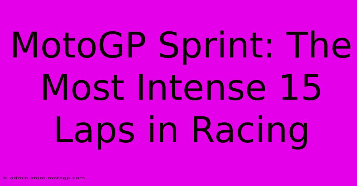 MotoGP Sprint: The Most Intense 15 Laps In Racing