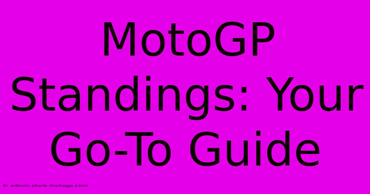 MotoGP Standings: Your Go-To Guide