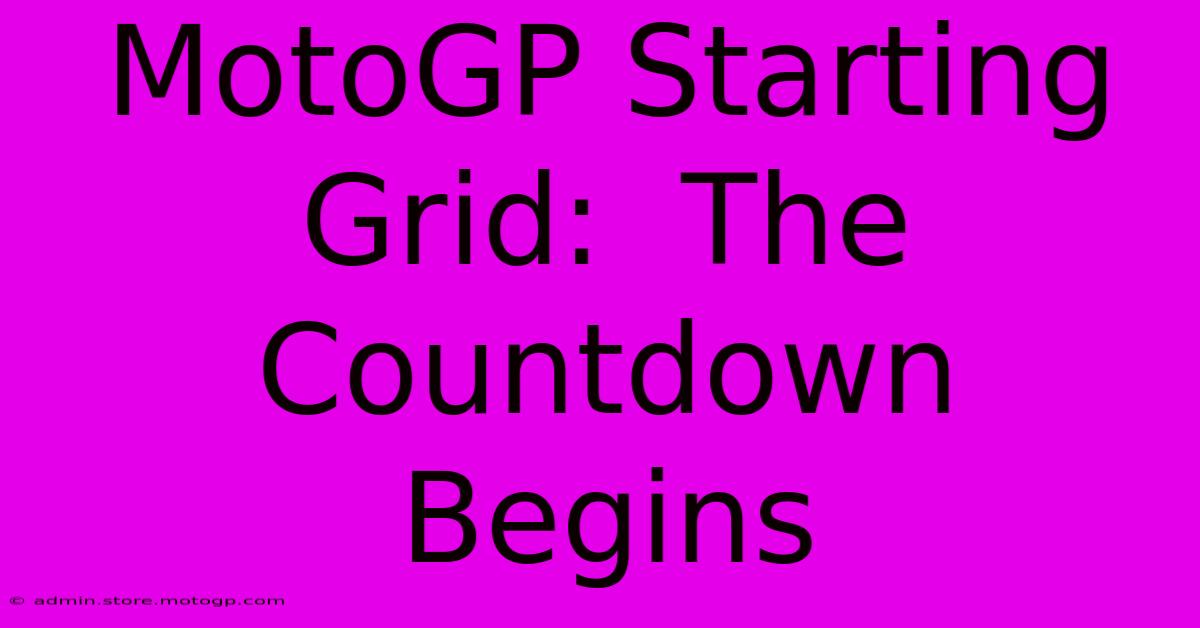 MotoGP Starting Grid:  The Countdown Begins