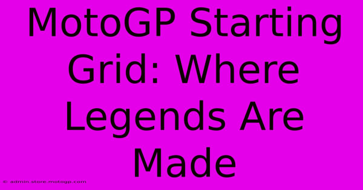 MotoGP Starting Grid: Where Legends Are Made