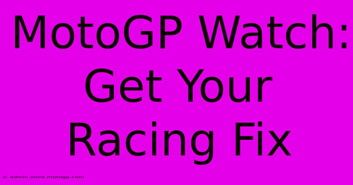 MotoGP Watch: Get Your Racing Fix