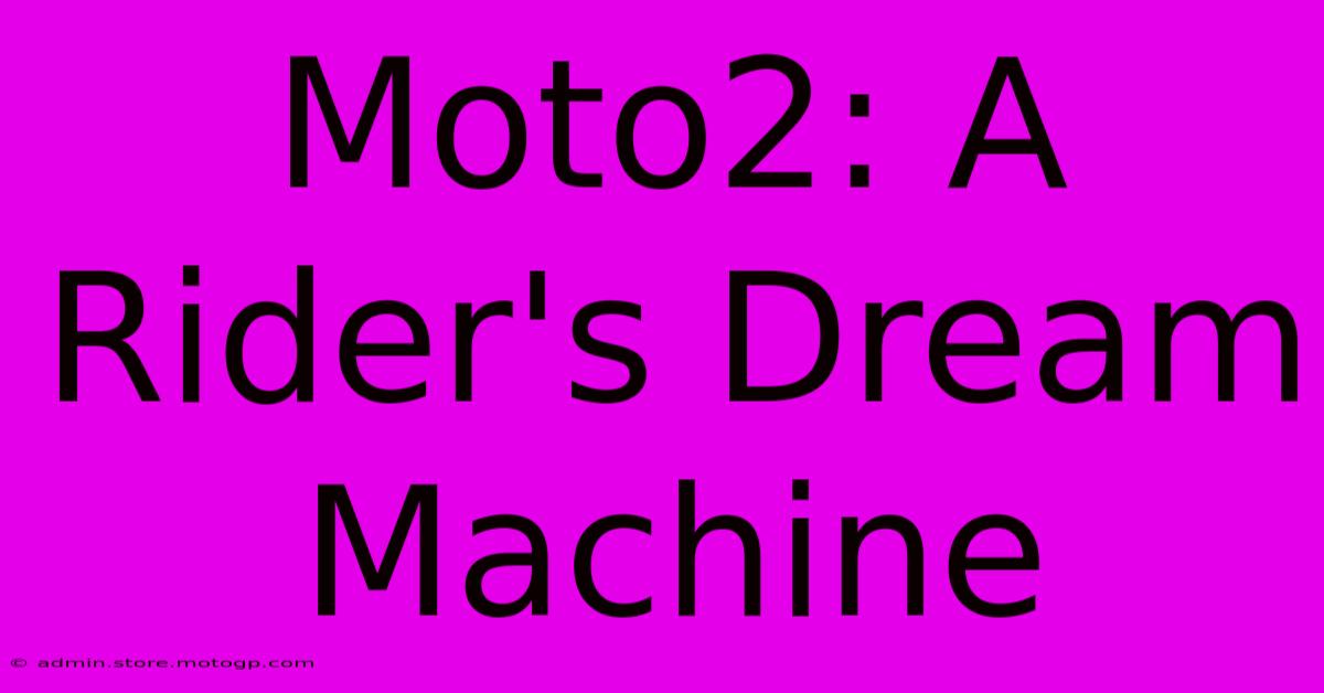 Moto2: A Rider's Dream Machine