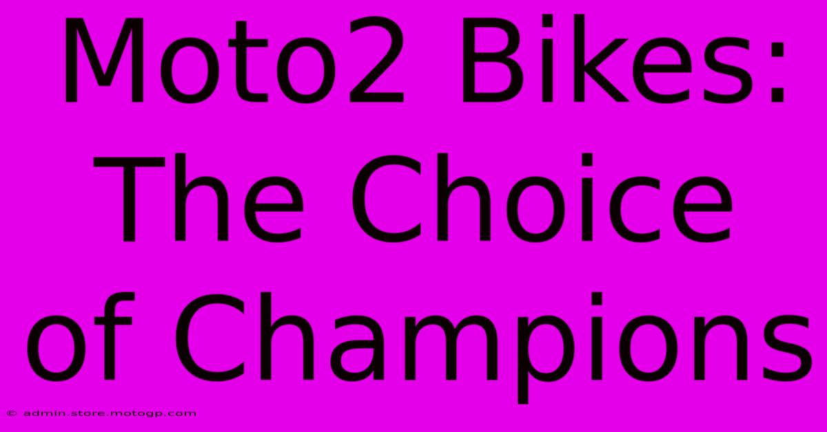 Moto2 Bikes: The Choice Of Champions