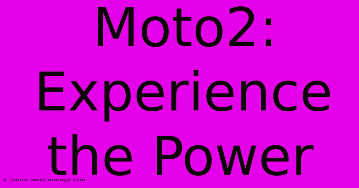 Moto2: Experience The Power