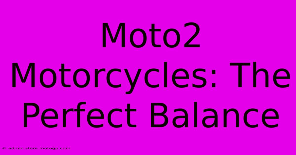 Moto2 Motorcycles: The Perfect Balance