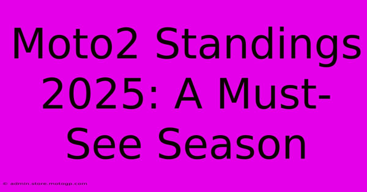 Moto2 Standings 2025: A Must-See Season